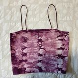 American Eagle Purple Tie-Die Crop Top Photo 0