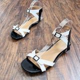 3.1 Phillip Lim • Daisy Ankle Strap Sandals white snakeskin black patent leather Photo 0