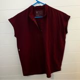 FIGS  Rafaela top Burgundy Size oversized XS Nursing Scrub Top Only Photo 0