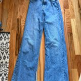 ZARA  high waisted wide leg split hem jeans Photo 0