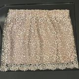 English Rose  pink silver sparkle lace mini skirt Photo 0
