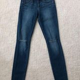 Articles of Society Medium Wash Skinny With Distressed Ankle Hem Photo 0