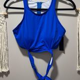 Tempt Me NWT Blue Wrap Tie Swimsuit Top Photo 0