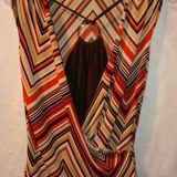 A Byer  M Orange Brown Striped Top Photo 0