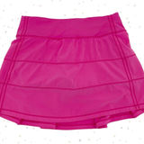 Lululemon  Pace Rival Skirt Hot Pink Barbiecore Active Tennis Skort 2 Tall - FLAW Photo 0