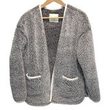 Cuddl Duds  Womens Sherpa Open‎ Front Long Sleeve Cardigan Sweater Gray Small Photo 0