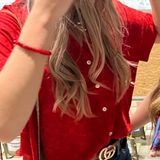 Entro  Red Blouse Loose Photo 0