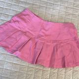 SheIn Pleated Pink Mini Skirt Photo 0