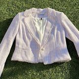 White House | Black Market Adorable and fancy tweed purple/white/grey jacket Photo 0