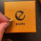 18G 7mm Gold Paved Cartilage Hoop Earring Photo 0