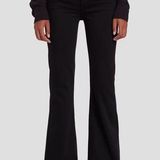 7 For All Mankind 7 for all of Mankind Dojo Black Bootcut Low Rise Jeans Photo 0