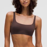 Lululemon  Athletica Wundermost Ultra-Soft Nulu Scoop-Neck Brown Bralette Size‎ 2 Photo 0