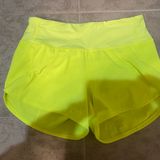 Lululemon Neon Yellow Speed Up Shorts Photo 0