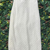 Vintage BYER TOO CALIFORNIA White Bridal Wedding Midi Dress Size Medium Photo 0