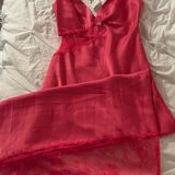 Urban Outfitters Hot Pink Lace Maxi Dress Photo 0