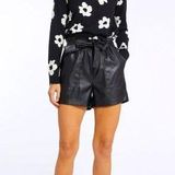 Sanctuary Leather Like Black Shorts Photo 0