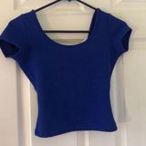 Material Girl Royal blue Crop Top  Photo 0