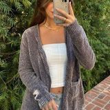 Karen Scott  grey cardigan Photo 0
