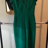 Vince Camuto Green Ruffle Jumpsuit Photo 0