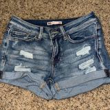 SO Light Washed Ripped Jean Shorts Photo 0