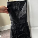 Edikted Black Fitted Leather Dress Photo 0