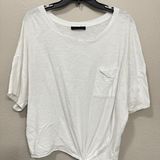 Sanctuary Oversized Slouchy Knot Hem Pocket Short Sleeve Top- Size O/S Photo 0