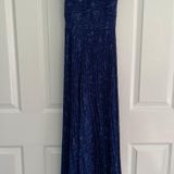 Laundry by Shelli Segal Blue Floral Maxi Dress Photo 0