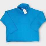 Gianni Bini NWT Soft Oversized Turtleneck in Aqua size Small Photo 0