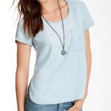 Cloth & Stone Anthropologie Chambray Pocket Tee Photo 0