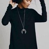 Free People  Fantasy Jersey Gemma Mock Neck Tunic Dress size medium Photo 0