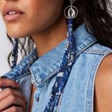 Free People  Bridge Dangle Earrings - Blue/Silver - NWT Photo 0