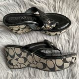 Coach Poppy Dorann black and gray slip-on wedge sandals 8.5 women’s Photo 0