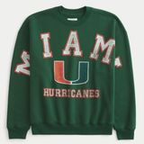 Hollister UNIVERSITY OF MIAMI HURRICANES GRAPHIC CREW SWEATSHIRT Photo 0