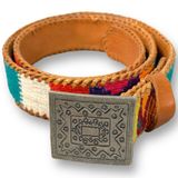 Lands' End Vintage 90s Land’s End Southwestern Aztec Belt 30 Guatemalan Western Bohemian Photo 0