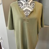 Coral Bay 3X Green Short Sleeve Top Photo 0