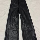 ZARA High Waist Wide Leg Faux Leather Pants Photo 0