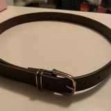 Forever 21 XS / S Brown Belt with Gold Buckle Photo 0