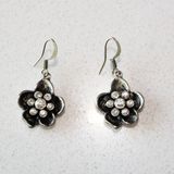Boutique Silver Flower Earrings Photo 0