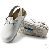 Birkenstock White Leather Clogs Photo 0