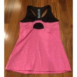 Reebok Tank Top Magenta Pink Size Medium Black/Silver Logo Activewear Athletic Photo 0