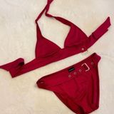 Bebe Two Piece Bikini Red Photo 0