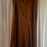 Aaron and Amber  Satin Midi skirt Photo 0