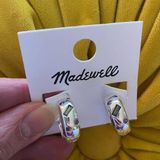 Madewell NWT  Silver Huggie Earrings Photo 0