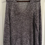 Nic+Zoe  Sweater V-Neck Purple Vivid Vibes Sweater with Side Slits and Front Hand Pocket Size XL Photo 0