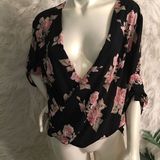 Iz Byer Open V Drop Chiffon Blouse Photo 0