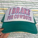I Brake For Cowboys Trucker Hat Multiple Photo 0