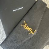 Saint Laurent YSL Leather Clutch Uptown Black Photo 0