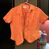 Liz Claiborne Women’s  crop summer button down M Photo 0