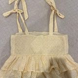 Lost + Wander Yellow Ruffle Shirt Photo 0