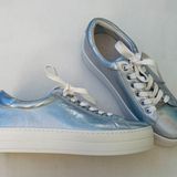 JSlides NEW J Slides Silver Metallic Platform Sneakers Shoes Photo 0